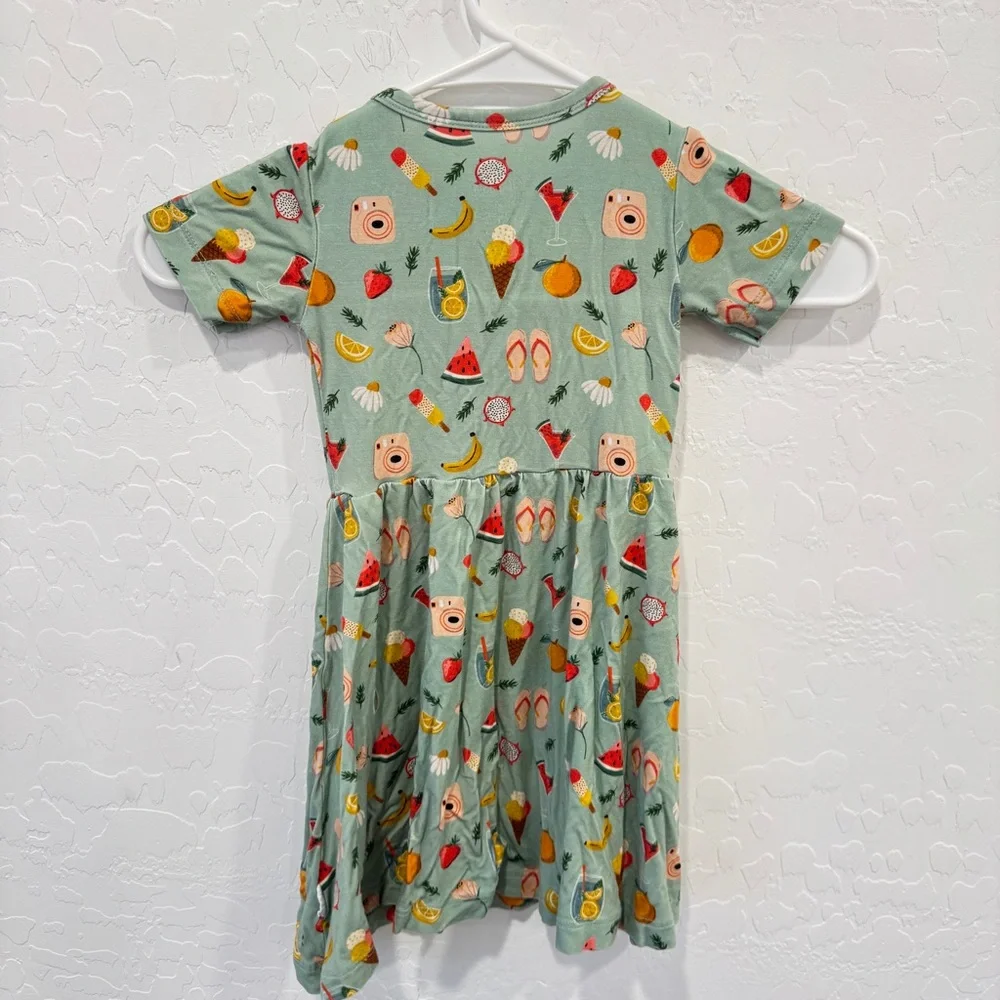 Gigi and Max Bamboo Dress Girls 2T 3T Summer A-line Casual Comfortable Ruffle
